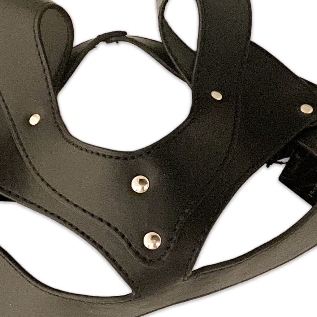 Mouse Mask in Black Vegan Leather by Fetish Pleasure Play