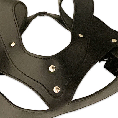 Mouse Mask in Black Vegan Leather by Fetish Pleasure Play