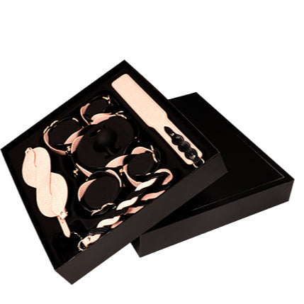 Luxe Bondage Box Set in Pink & Black Twist by Fetish Pleasure Play
