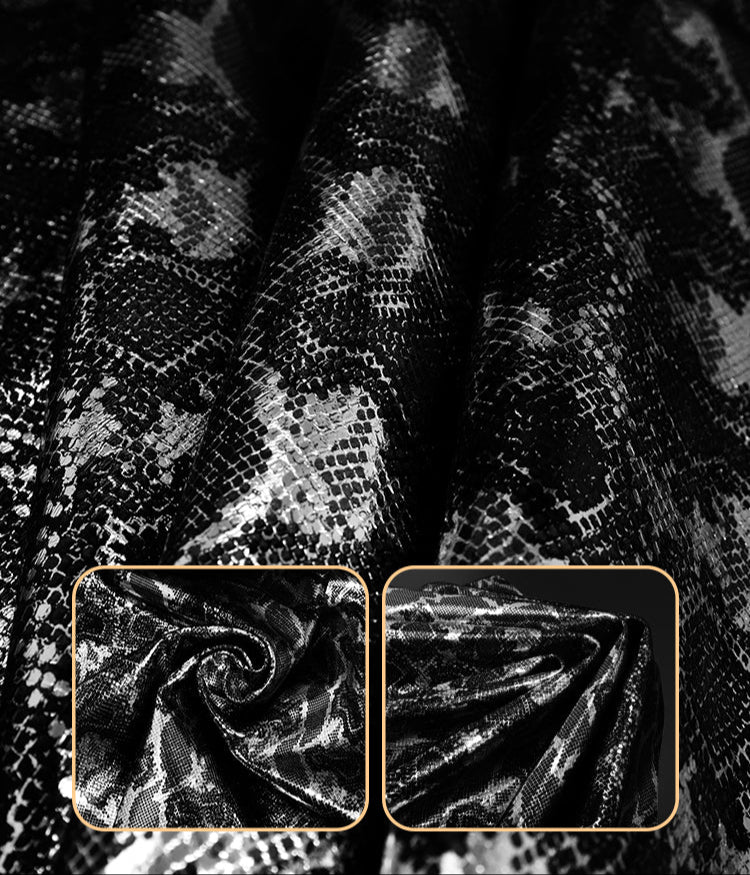 Luxe Bondage Box Set in Black & Silver Snakeskin by Fetish Pleasure Play