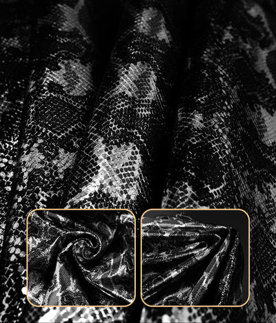 Luxe Bondage Box Set in Black & Silver Snakeskin by Fetish Pleasure Play