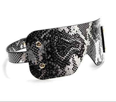 Luxe Bondage Box Set in Black & Silver Snakeskin by Fetish Pleasure Play