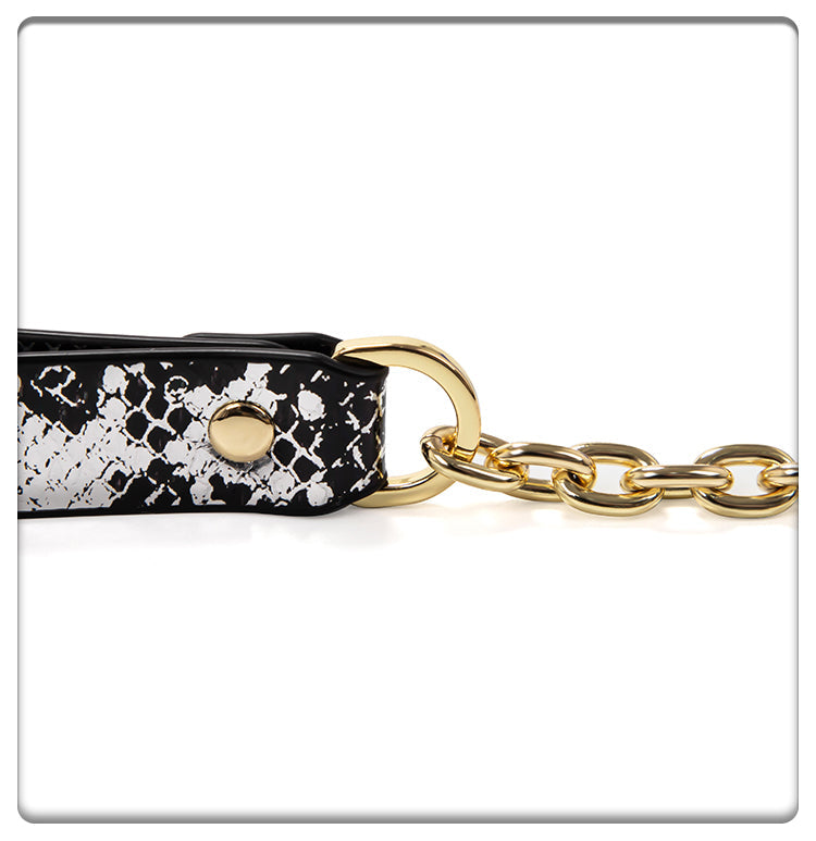 Luxe Bondage Box Set in Black & Silver Snakeskin by Fetish Pleasure Play