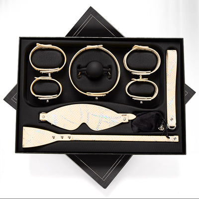 Luxe Bondage Box Set in Champagne Hologram by Fetish Pleasure Play