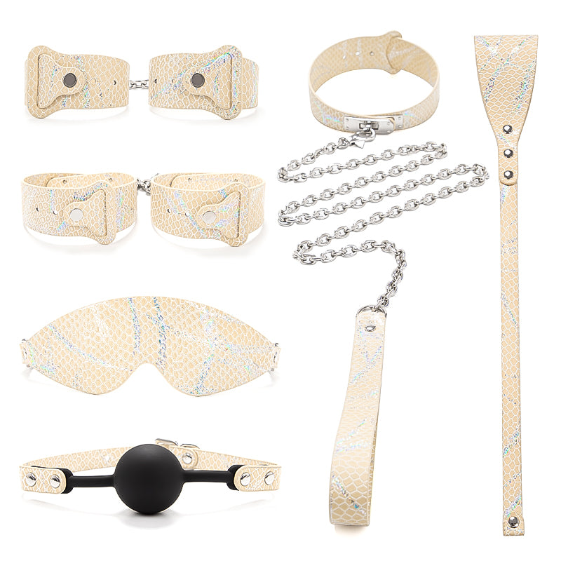 Luxe Bondage Box Set in Champagne Hologram by Fetish Pleasure Play