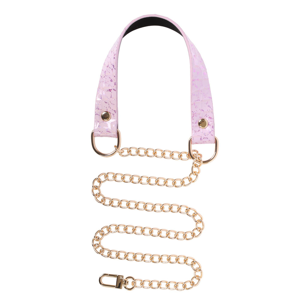 Pink Vegan Snakeskin Martingale Day Collar Necklace by Fetish Pleasure Play