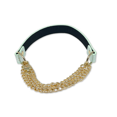 Blue Faux Snakeskin Choker Chain Necklace by Fetish Pleasure Play