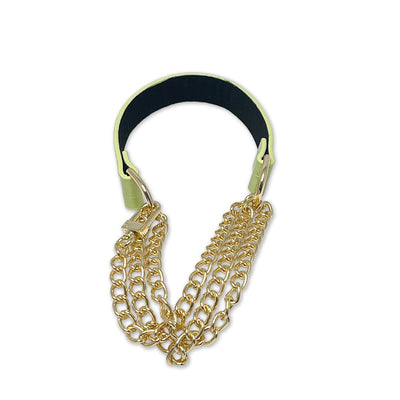 Green Faux Alligator Choker Chain Necklace by Fetish Pleasure Play