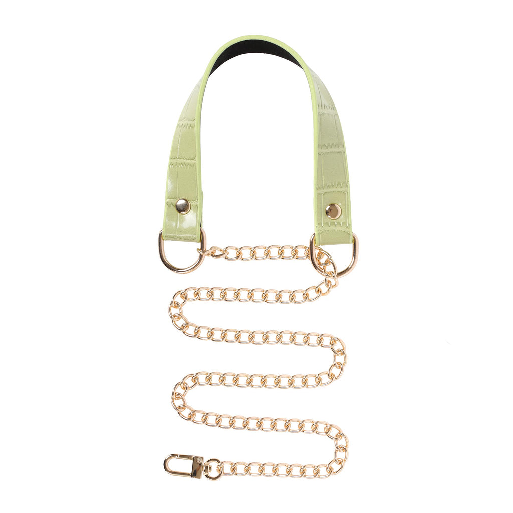Green Faux Alligator Martingale Pull Collar Choker by Fetish Pleasure Play