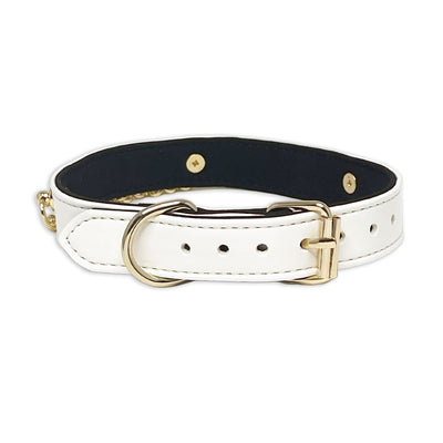 White Gold Cross Necklace Collar by Fetish Pleasure Play