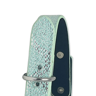 Blue Faux Snakeskin Clasp Collar by Fetish Pleasure Play