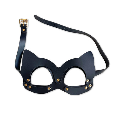 Deluxe Black Leather Pussy Cat Bondage Set with Case by Fetish Pleasure Play