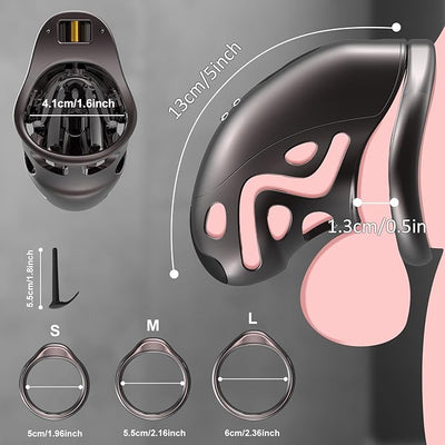 E-Stim Shock Cock Cage - Electro-Shock Chastity Cage with Remote by Fetish Pleasure Play