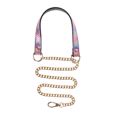 Pink Faux Snakeskin Martingale Day Collar by Fetish Pleasure Play