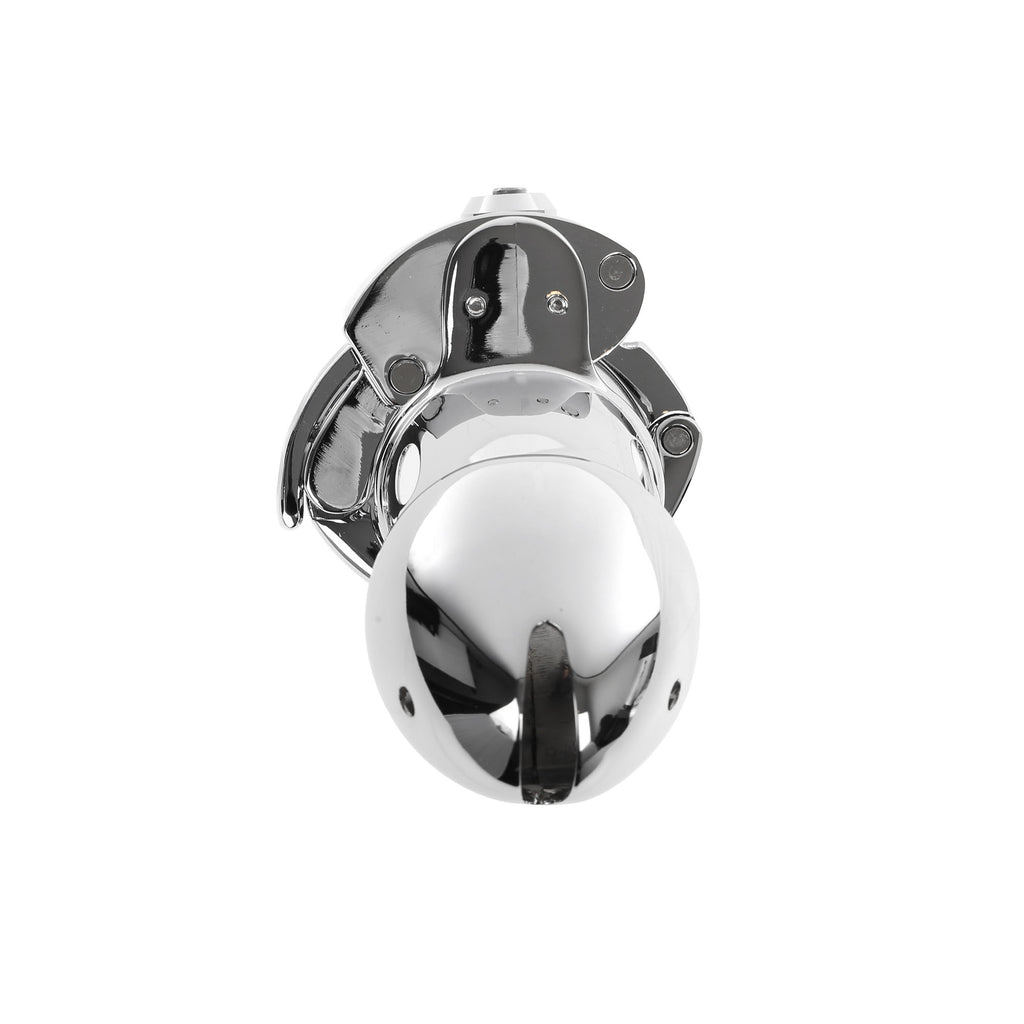 Silver Knight Adjustable Ring Metal Chastity Cage Cock Cage 2.95