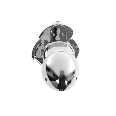 Silver Knight Adjustable Ring Metal Chastity Cage Cock Cage 2.95