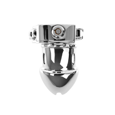 Silver Knight Adjustable Ring Metal Chastity Cage Cock Cage 2.95