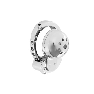 Silver Helmet Adjustable Flat Pack Chastity Cage by Metal Pleasure Play