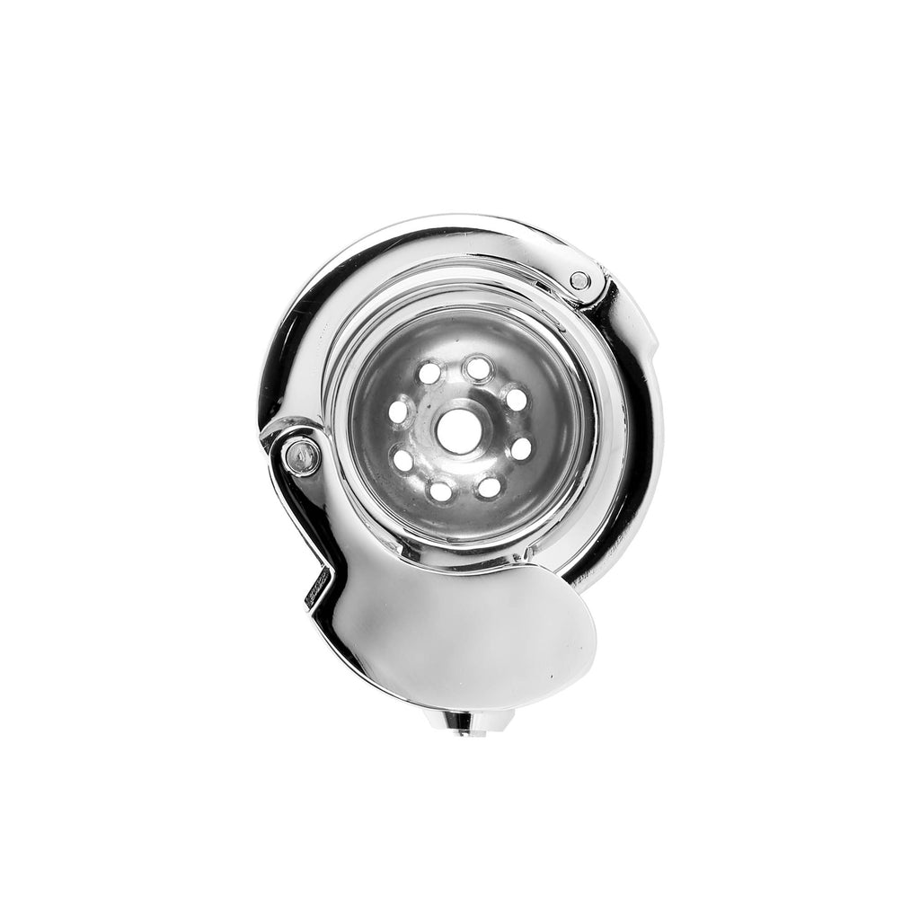 Silver Helmet Adjustable Flat Pack Chastity Cage by Metal Pleasure Play