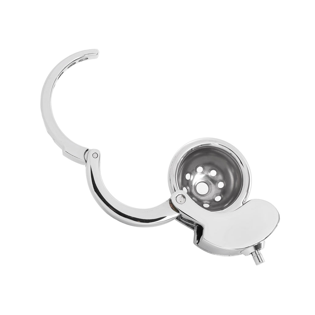 Silver Helmet Adjustable Flat Pack Chastity Cage by Metal Pleasure Play