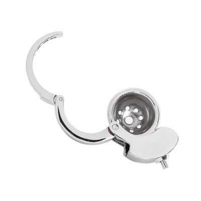 Silver Helmet Adjustable Flat Pack Chastity Cage by Metal Pleasure Play