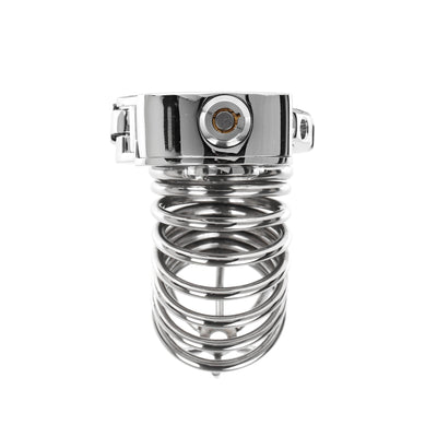 Wire Cage Adjustable Ring Metal Cock Cage by Metal Pleasure Play