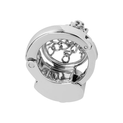 Chained Adjustable Ring Metal Cock Cage by Metal Pleasure Play