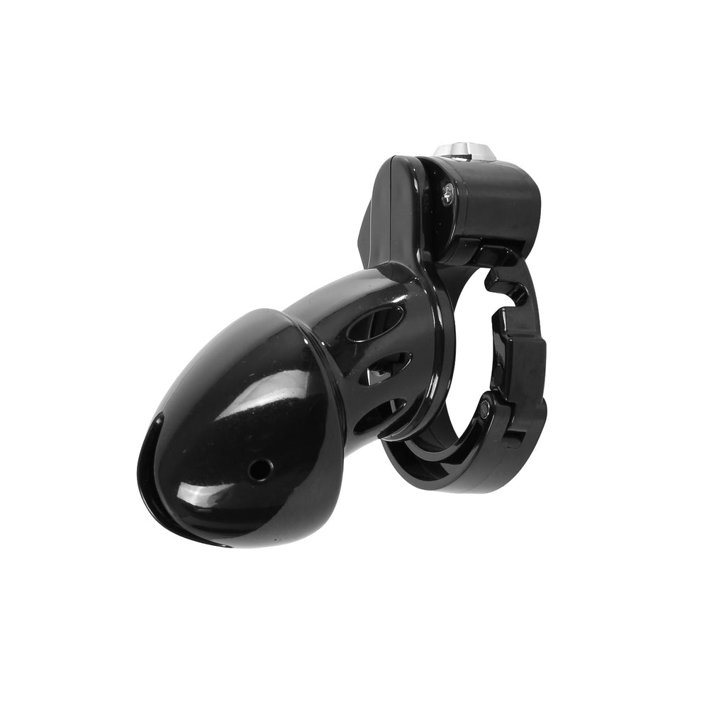 Black ABS Plastic Adjustable Ring Cock Cage Chastity Cage by Metal Pleasure Play