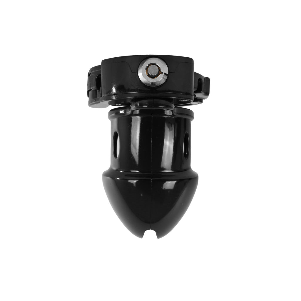 Black ABS Plastic Adjustable Ring Cock Cage Chastity Cage by Metal Pleasure Play
