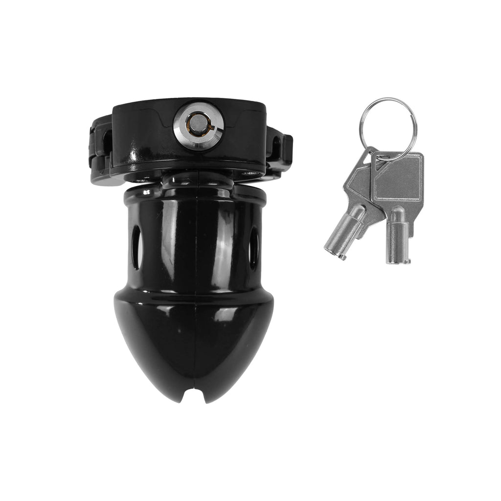 Black ABS Plastic Adjustable Ring Cock Cage Chastity Cage by Metal Pleasure Play
