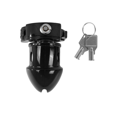 Black ABS Plastic Adjustable Ring Cock Cage Chastity Cage by Metal Pleasure Play