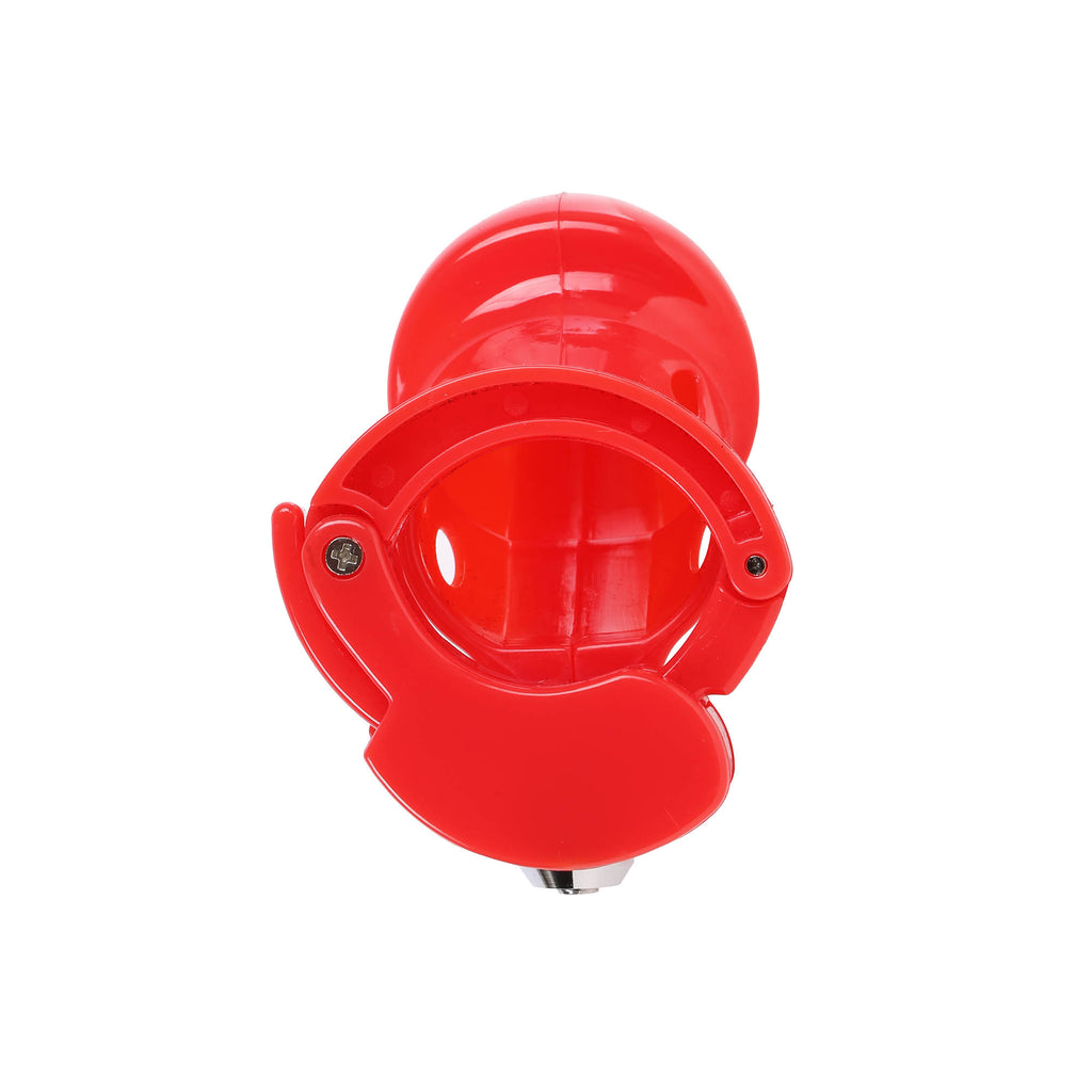 Red ABS Plastic Adjustable Ring Cock Cage Chastity Cage by Metal Pleasure Play