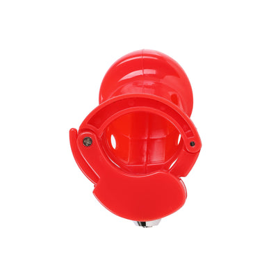 Red ABS Plastic Adjustable Ring Cock Cage Chastity Cage by Metal Pleasure Play