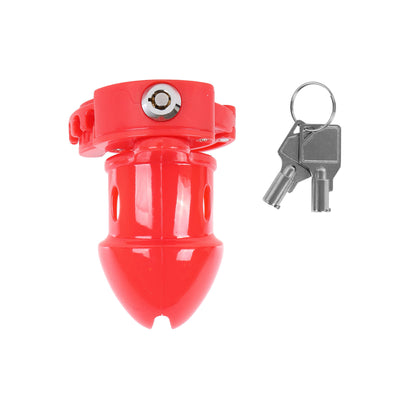 Red ABS Plastic Adjustable Ring Cock Cage Chastity Cage by Metal Pleasure Play