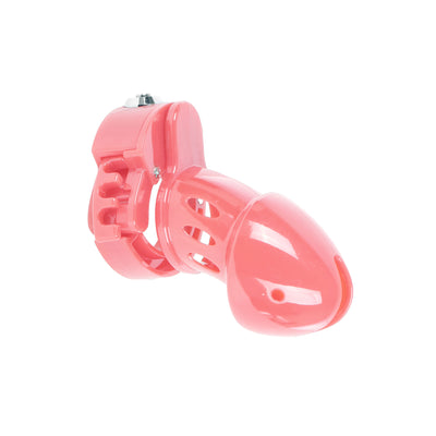 Pink ABS Plastic Adjustable Ring Cock Cage Sissy Cage by Metal Pleasure Play