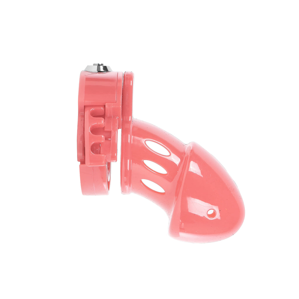 Pink ABS Plastic Adjustable Ring Cock Cage Sissy Cage by Metal Pleasure Play