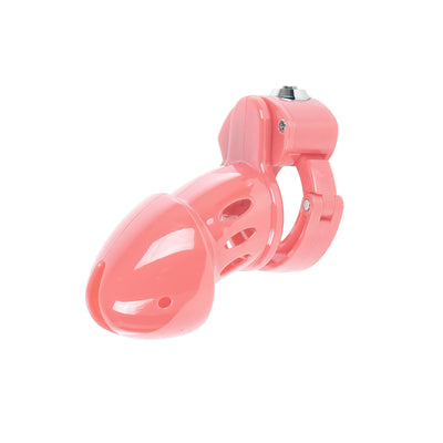 Pink ABS Plastic Adjustable Ring Cock Cage Sissy Cage by Metal Pleasure Play
