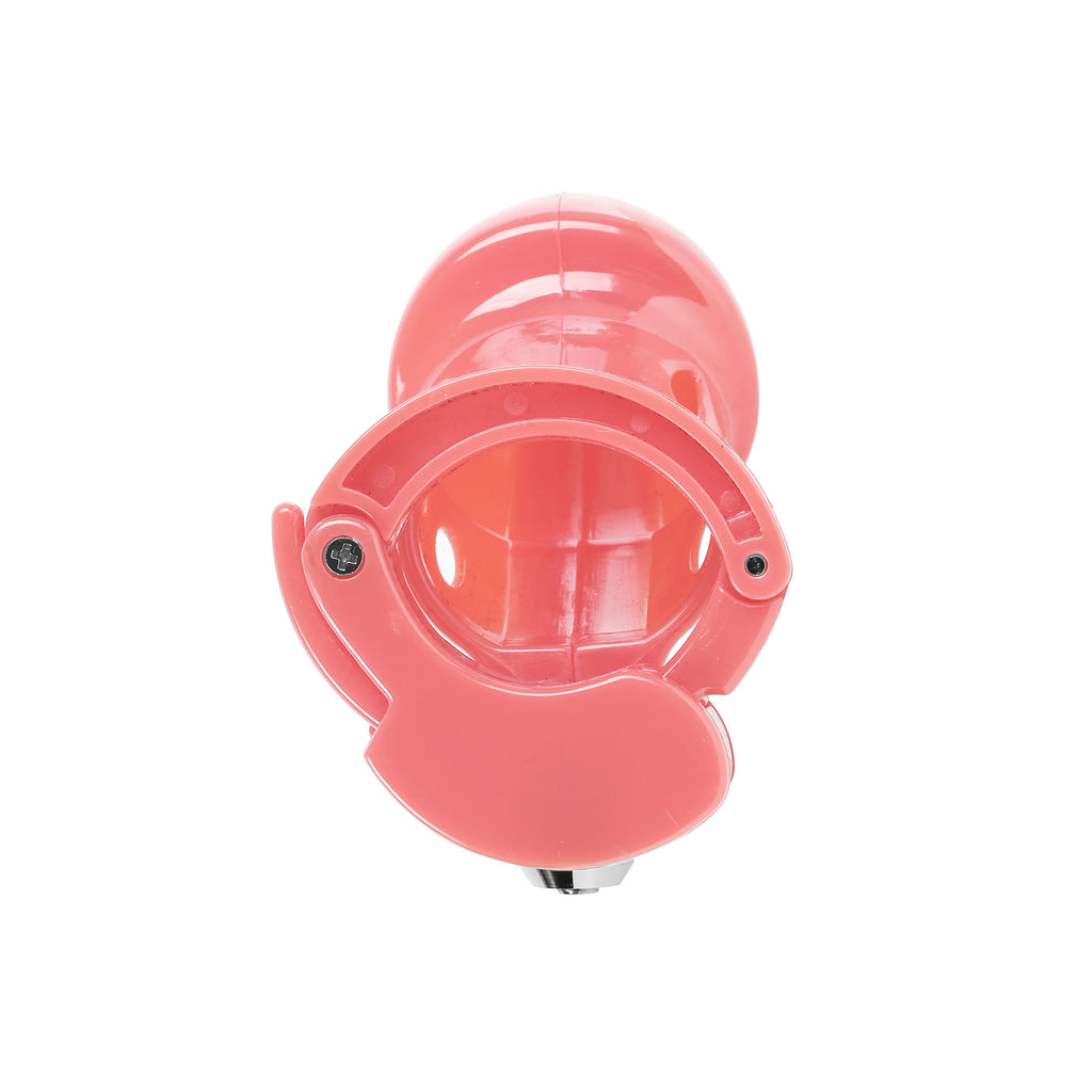 Pink ABS Plastic Adjustable Ring Cock Cage Sissy Cage by Metal Pleasure Play