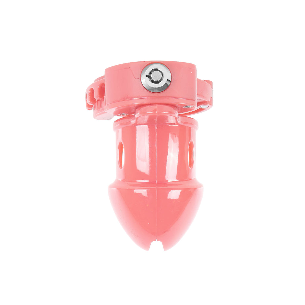 Pink ABS Plastic Adjustable Ring Cock Cage Sissy Cage by Metal Pleasure Play