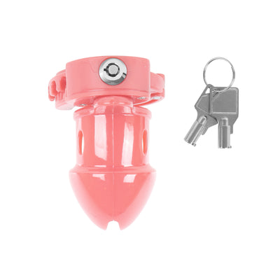 Pink ABS Plastic Adjustable Ring Cock Cage Sissy Cage by Metal Pleasure Play