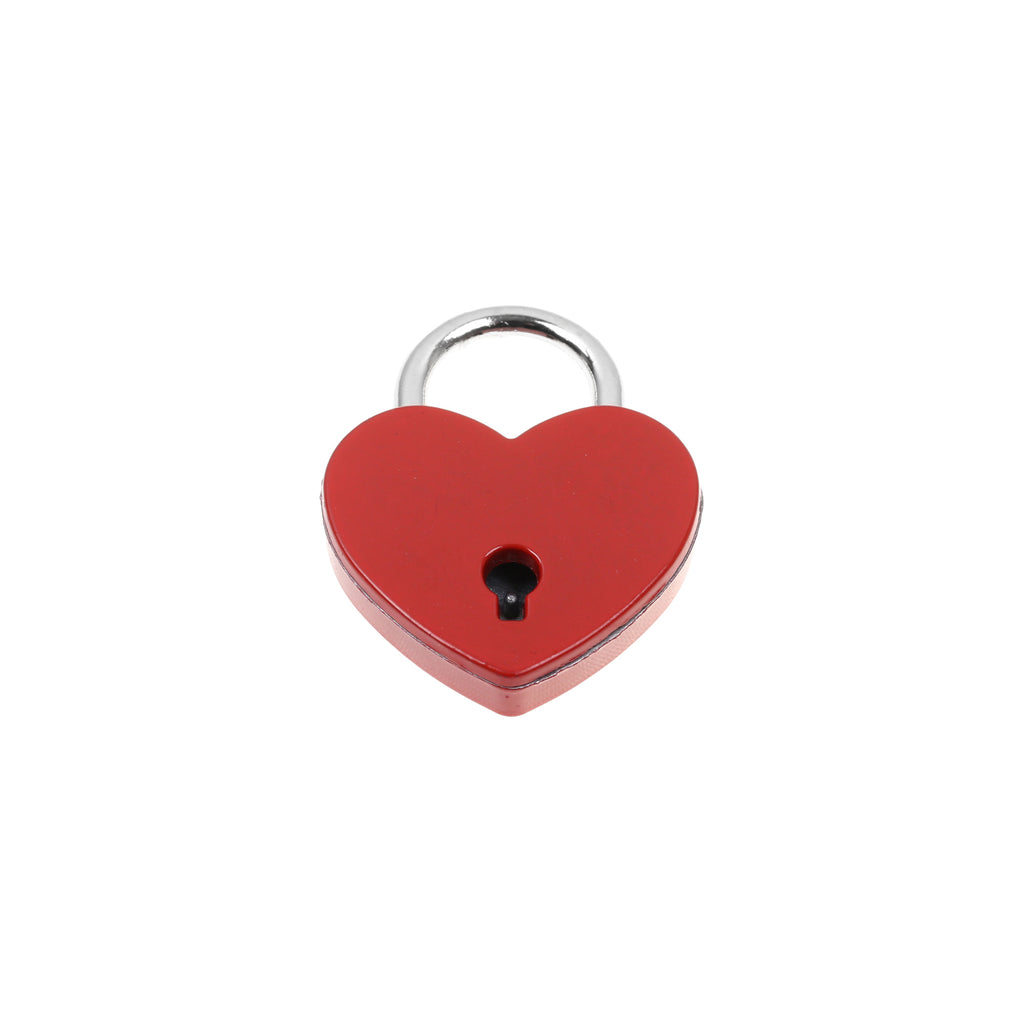 Red Heart Lock Pendant with Key by LoveLinks