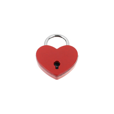 Red Heart Lock Pendant with Key by LoveLinks