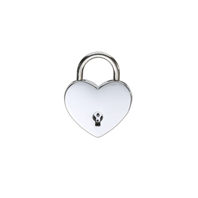 Silver Heart Lock Pendant with Key by LoveLinks
