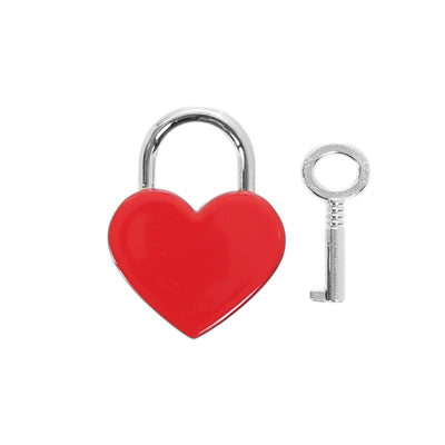 Crystal Red Heart Lock Pendant with Key by LoveLinks