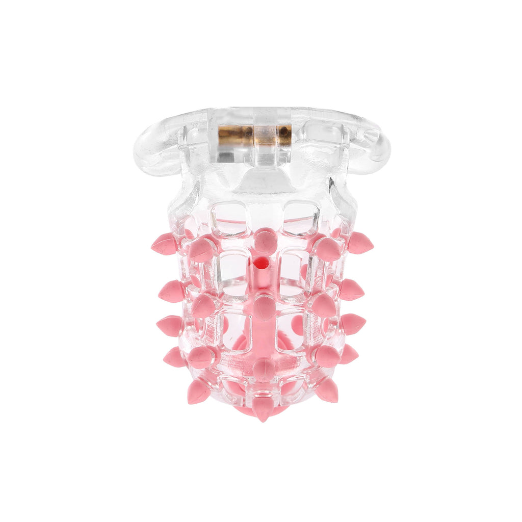 Studly Clear Sissy Chastity Cage with Plug by Fetish Pleasure Play