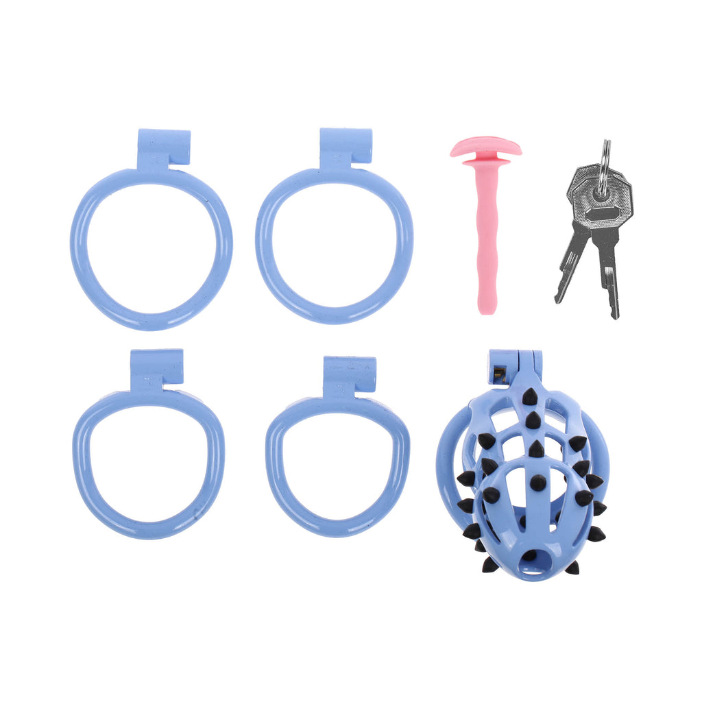 Studly Blue Sissy Chastity Cage with Plug by Fetish Pleasure Play