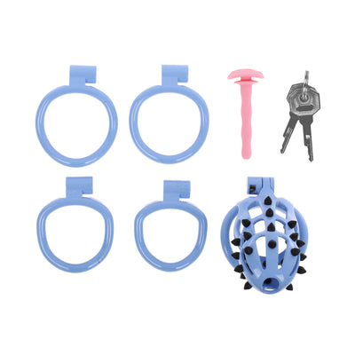 Studly Blue Sissy Chastity Cage with Plug by Fetish Pleasure Play