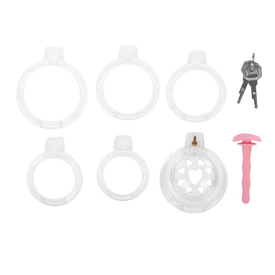 Clear Sweetheart Pussy Sissy Chastity Case with Plug by Fetish Pleasure Play