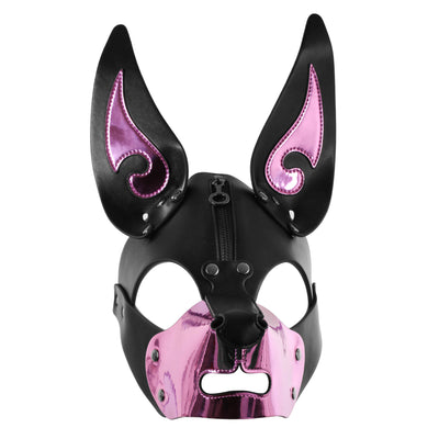 Puppy Play Dog Hood in Pink by Fetish Pleasure Play