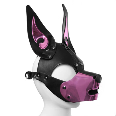 Puppy Play Dog Hood in Pink by Fetish Pleasure Play